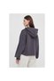 Women's Washed Woven Label Hoodie Sweatshirt-J20J 223082 - 2