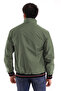 Men's Stand Collar Bondik Fabric Lined Pocketed Zippered Water Repellent Seasonal Coat Khaki - 7
