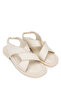 Women's Genuine Leather Beige Heeled Sandals - 2