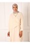 Aerobin Hijab Dress - Stylish Stone with Side Tie Detail - Refka - 2