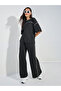 Contrast Overlock Oversized T-Shirt & Wide Leg Joggers Co-Ords - 2