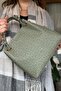 Women's Braided 4 Compartment Shoulder Bag and Handbag 2180-glb - 2