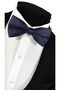 Navy Blue Color Plain Bow Tie - 2