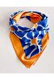Blue Sunflower Modern Satin Scarf - 2