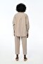 WOMEN'S EMBOSSED GEOMETRIC PATTERNED OVERSIZE SHIRT - 4