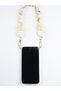 iPhone 12- 12 Pro Compatible Design Phone Case - Stone Detailed Phone Strap
