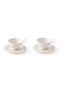 White 2-Piece Tea Set - Bone Porcelain and Gilt - 2