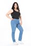 Women's Plus Size Blue Lycra 5-Pocket Jeans 65N37927 - 7