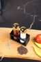 Elegans Glass Salt and Pepper Shakers Set, 2 Pieces – Gold Color, Flat Cover - 3