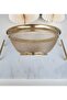 Gold Stainless Steel Pasta/Rice Strainer 22 cm - 6