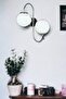Jupiter Sconce Modern Design Chrome Color White Glass Cafe - Kitchen - Bedroom - Hall Wall Sconce - 5