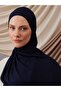 Small Bamboo Ribbed Jersey Shawl |   Color: Navy Blue |   Hijab - 3