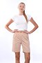 X Serüven 100% Cotton Women's Beige 2-Thread Pocket Shorts - 4