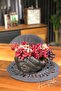 Hometurko, Natural Jute, Patterned, Anthracite, Placemat, Supla 33x33 - 2