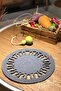 Hometurko, Natural Jute, Patterned, Anthracite, Placemat, Supla 33x33 - 3