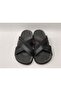 KAFKASLAR ORTHOPEDIC NON-SWEAT CROSS DETAILED STITCHED MEN'S SLIPPERS - 2
