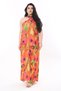 Women's Plus Size Colorful Halter Neck Unlined Crepe Dress 65N37940 - 6