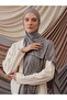 Small Bamboo Ribbed Jersey Shawl |   Color: Silver |   Dimensions: 150X50 cm |   Hijab