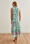 Women's Ecru Blue Prevailing Collar Lacing Detail Maxi Woven Dress Elb- 19002217 - 6