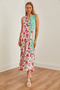Women's Fuchsia Mint Prevailing Collar Lacing Detail Maxi Woven Dress Elb- 19002217 - 4