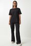 Women's Black T-Shirt Tracksuit Suit Fn03215 - 3