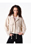 Ecru Oversized Jacket with Pockets - 2