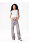 Light Blue Faded Effect Wideleg Jeans