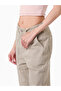 Khaki Patched Pocket Wideleg Jeans - 2
