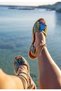 Women's Vegan Leather Blue Lace-up Sandals - All Beauty Is In You Design