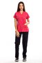 Surgical Doctor Nurse Uniform Pomegranate Flower Top Navy Blue Bottom Set - 2