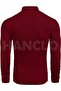 Burgundy Turtleneck Men's Knitwear Turtleneck Sweater - 3