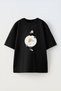 Unisex Minimalistic Trafalgar Law Design Printed Cotton Black Oversized t-shirt
