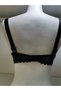 Hollow Bra with LACE DETAILED SHOULDER Rhinestones on the ARM - BLACK - 2