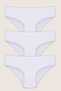 Women's Panties Laser Cut White Slip Panties 3 Pack