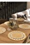 4 Pieces of Tableware, 1 Piece of Bread Basket, Jute Plate, Placemat, Plate, Bread Basket - 5