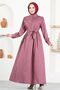 Dried Rose Belted Dress - Msl7020 - 2