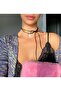 Stringed pearl lolita heart choker necklace - 6