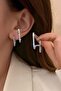 Women's Trent Silver Zircon Stone Earrings - 3