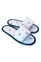 Men's Gray Marine Patterned Open Front Soft Sole Home Slippers - 3