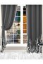 White Leaves (Smoked), Velvet Fabric, Digital Printed, Double Wing Background Curtain - 3