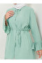 Pleated Sleeve Shirt Collar Hijab Tunic - 7
