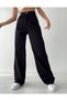 Women's Black Wide-Leg Palazzo High-Waist Trousers