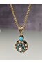 Mardin's Blue Necklace with Little Flowers - 2