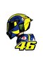 Vr46 Motorcycle Helmet Laptop and Auto Sticker 13X11 cm