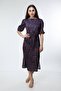 Women's Navy Blue Digital Printed Floral Print Dress