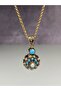 Mardin's Blue Necklace with Little Flowers - 4
