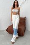 Women's Seasonal Denim Detailed Stylish Sweatpants with Elastic Waist and Adjustable Legs - 4