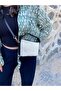 Women's Black Handbag and Shoulder Bag with Linen Leather Strappy and Gold Lock Accessory