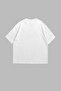 White Unisex Oversize Tshirt with Patch Detail - 2