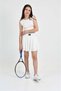 Girls' Cropped athletic skirt with embroidered shorts set , Corded Fabric fabric. - 2
